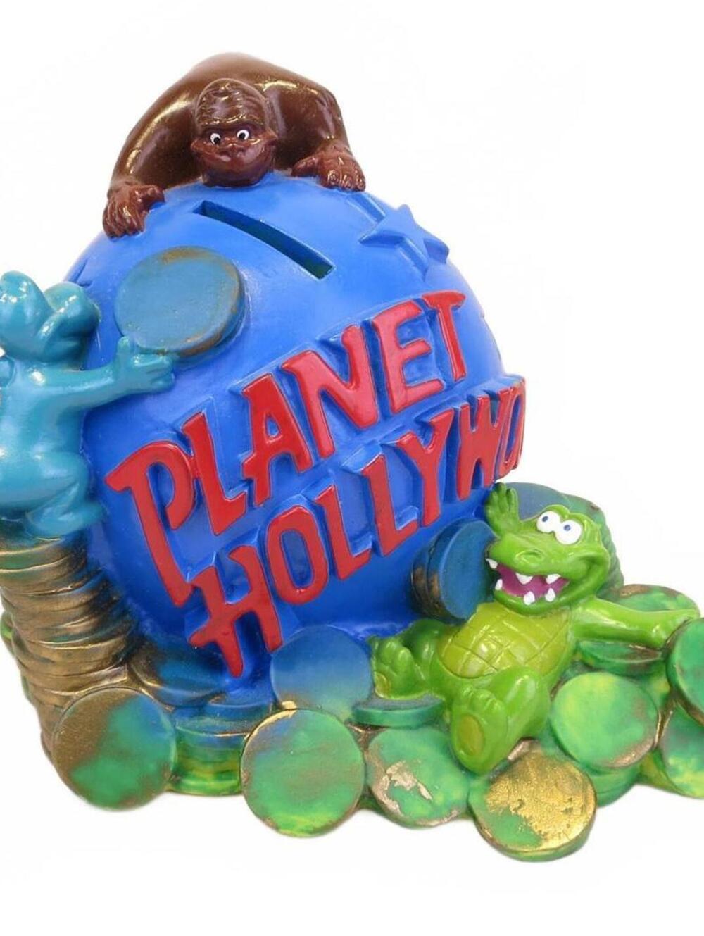Planet Hollywood Vintage Piggy Bank - 6" Plastic Promo Advertising Bank